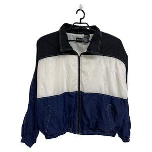 Mac Greqor Men's Long Sleeve Dark Colorblock Full Zip Up Nylon Jacket Size XL